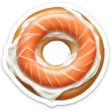 Bagel with cream cheese and salmon  sticker