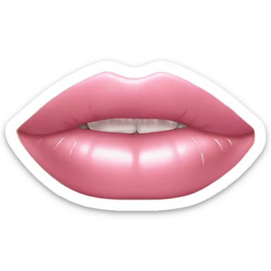 Aesthetic shiny baby pink lip gloss sticker