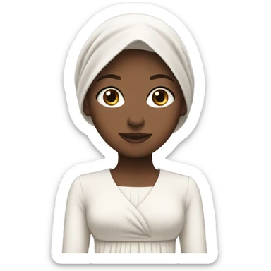 white girl in full modest dress sticker