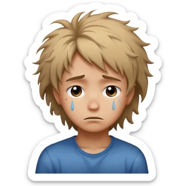 người ngồi buồn quay mặt vào góc tường sticker