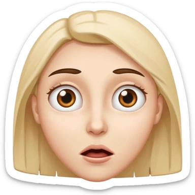 Face whit Eye pop like cartoons for surpirse sticker