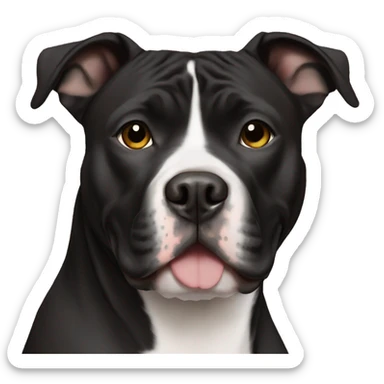 Black American Staffordshire Terrier sticker