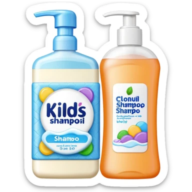 Soap and kids shampoo sticker