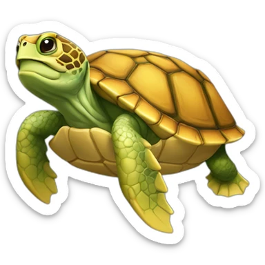 Tortuga dorada sticker