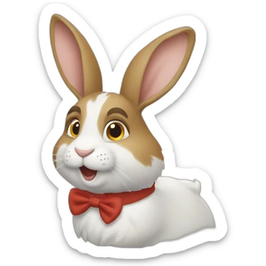 Un lapin en costard sticker