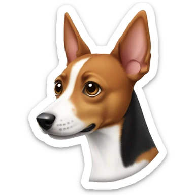 Basenji cannonball sticker