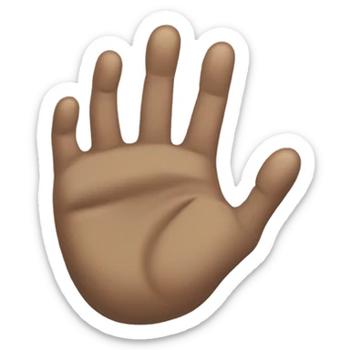 human hand doing a bear claw sticker