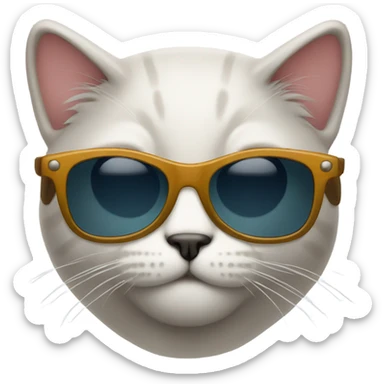 Cat with sung sticker