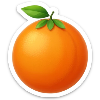 tangerine sphere sticker