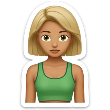 brasil crop top verde sticker