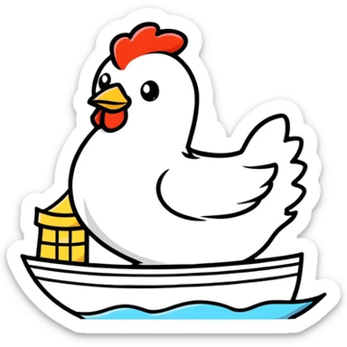 Chicken on a cruise sticker