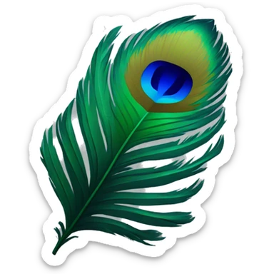 Peacock feather emoji  sticker