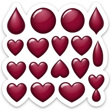 бордовый стикер пак sticker