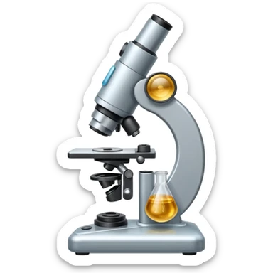 microscope in a lab sticker