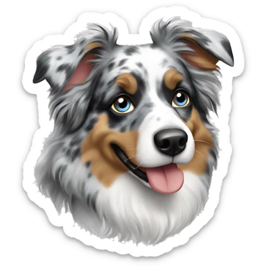 Blue Merle Aussie  sticker