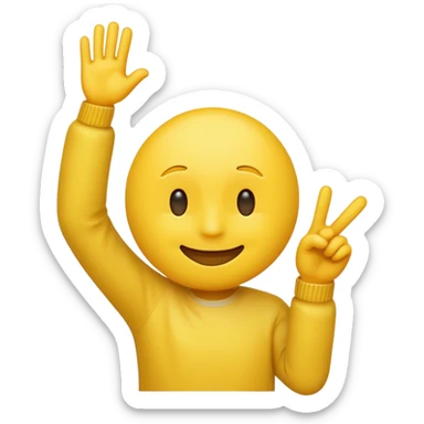 A dabbing emoji sticker