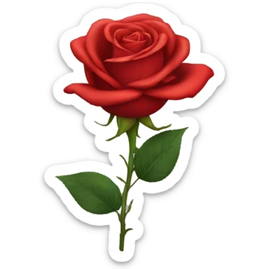 red rose sticker