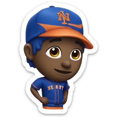 Me wearing Mets jersey sticker
