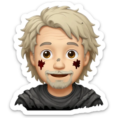 Olentzero es representado como un hombre grueso, desharrapado, manchado de carbón, de buen comer. Su singular característica es que vive aislado de la sociedad dedicado a hacer carbón vegetal en el bosque, gustándole comer y beber bien, y cada invierno baja de las montañas a los pueblos.[1]​ sticker