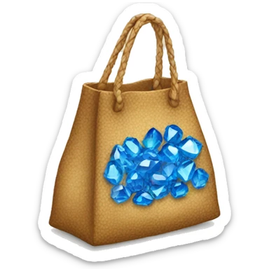 Bag with blue crystals  sticker