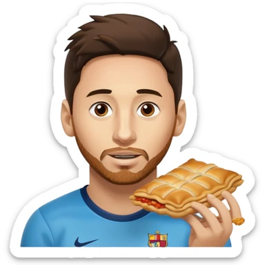 messi eat tatar cheburek sticker