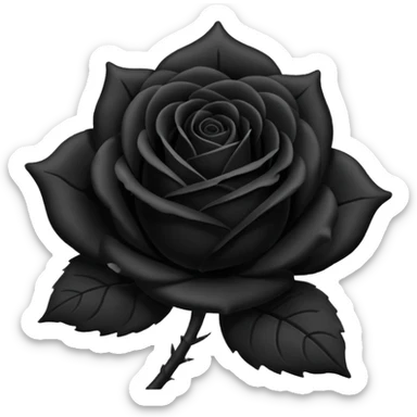 black rose emoji sticker