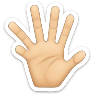 Two hand making sign of gun, using three fingers up and two closed palm to palm, two hands, ✋close 2 last fingers sticker