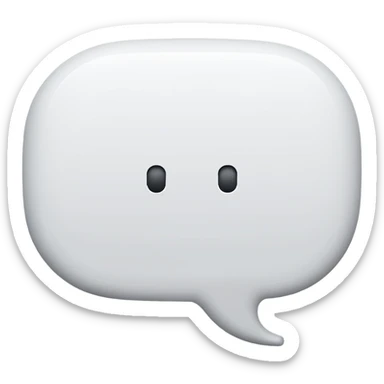 speech bubble with AI letters inside sticker