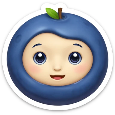 Arándano fruta leyendo sticker