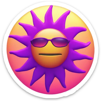 Synthwave sun  sticker