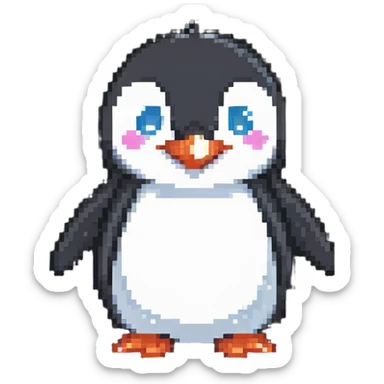 laughing penguin sticker
