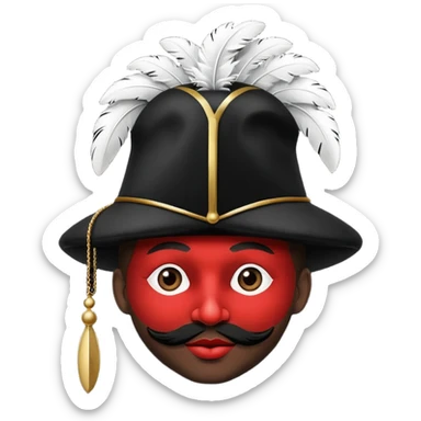 Zwarte pieten muts sticker