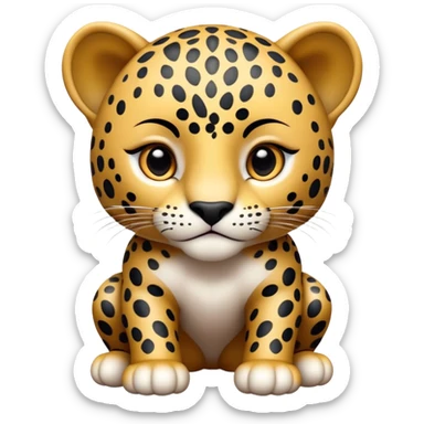 cinematic-noble-baby jaguar-portrait-emoji,-poised-and-elegant,-with-a-sleek,-muscular-build-adorned-with-striking-rosette-patterns-and-intense,-focused-eyes,-simplified-yet-sharp-and-sophisticated-features,-highly-detailed,-glowing-with-a-soft, sticker