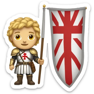 White man with Saint George flag sticker