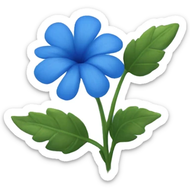 Blue flower sticker