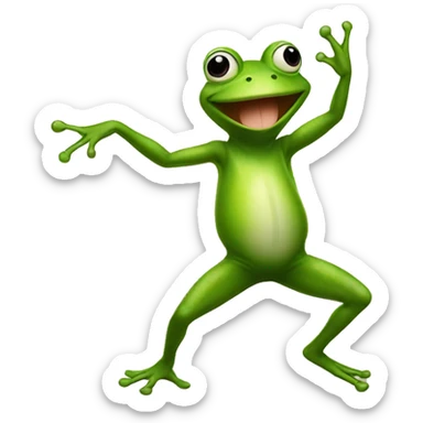 Frog dancing sticker