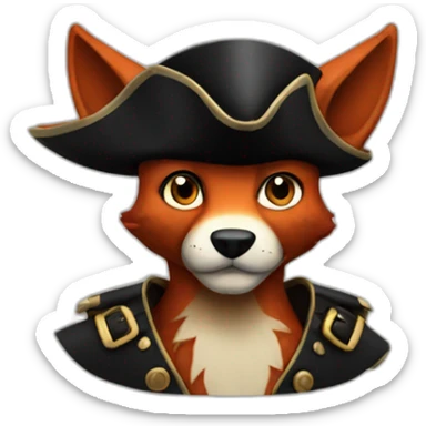The pirate foxy  sticker