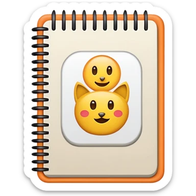 patterned notebook sticker