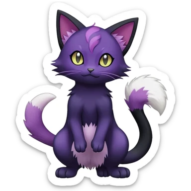 Purrloin-Delcatty-Pokémon-Fakémon-hybrid-creature (full body) sticker