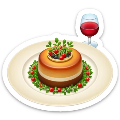 fancy fine dining meal sticker