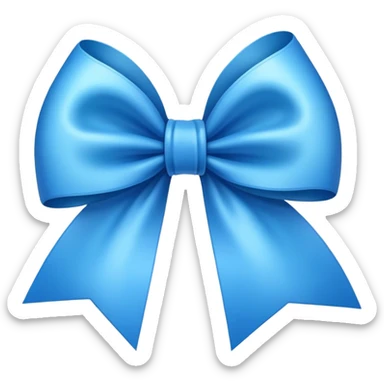 Blue bow sticker