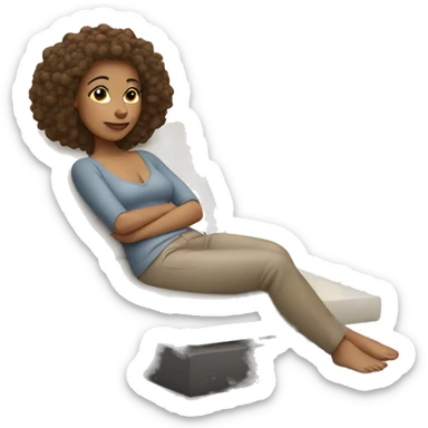 Light skin woman relaxing sticker