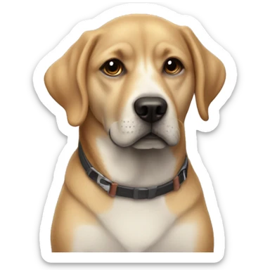 Dog with sign saying “can I please have 9.88 sticker