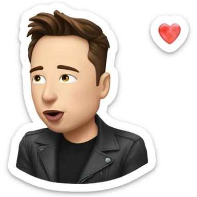 Elon musk kissing idksterling sticker