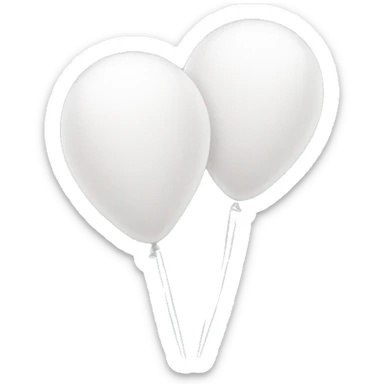 white ballons sticker