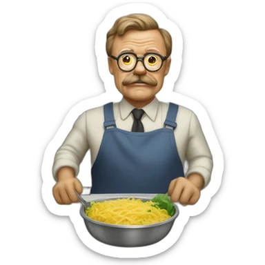 Theodore Roosevelt as a lunch lady sticker
