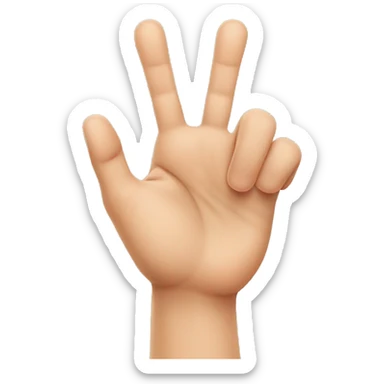 A hand with the pinky up and the rest of the fingers down sticker