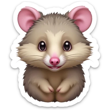 opossum, full body sticker