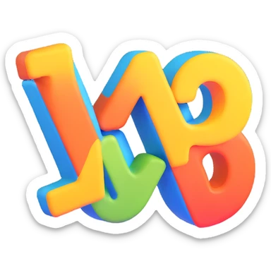 floating 3D inscription, raised text, bright colors, high saturation, prominent details, on white background sticker