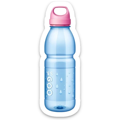 water bottle pink brand sticker